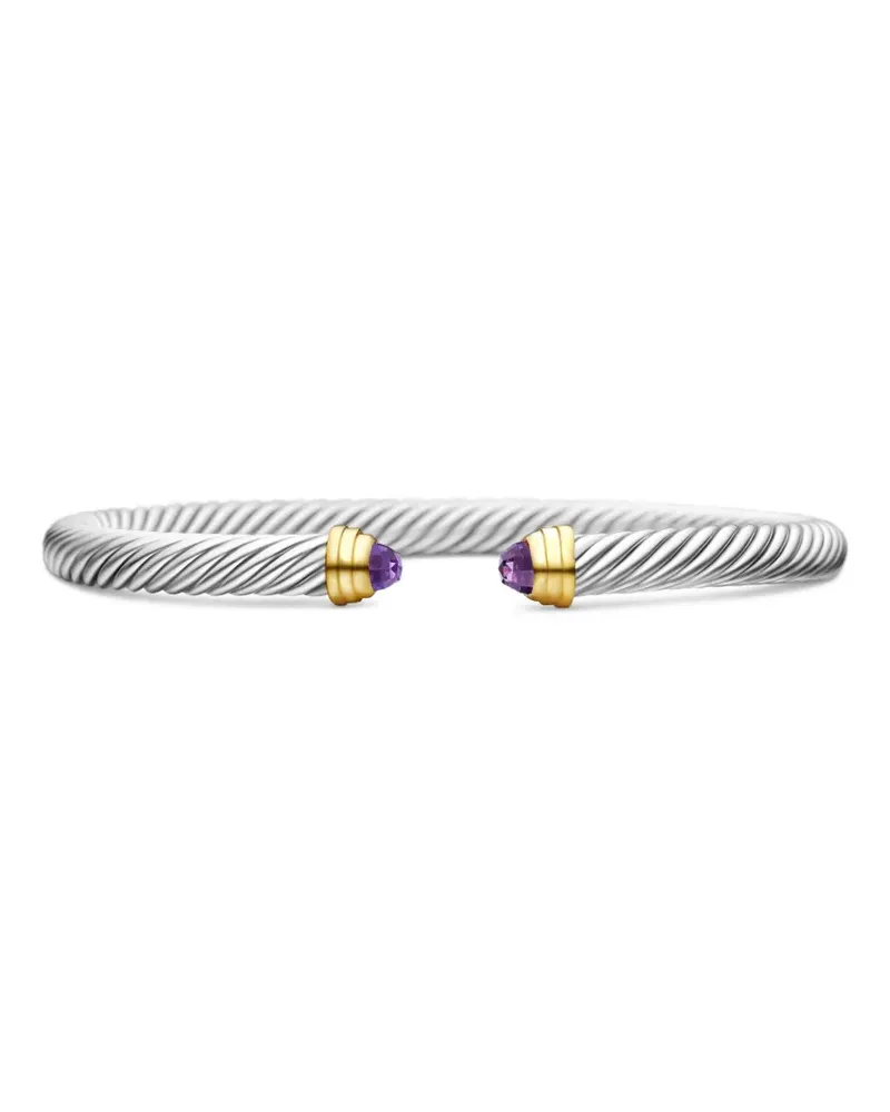 David Yurman 14kt Classic Cable Gelbgold- und Sterlingsilberarmband 5mm Silber