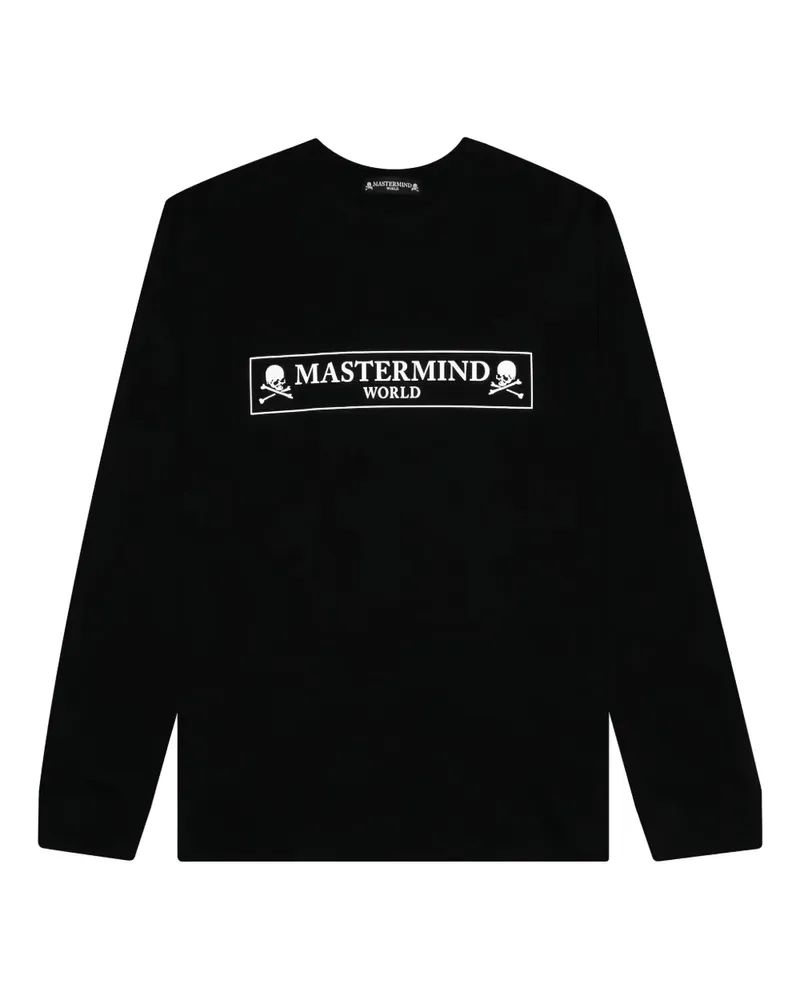 Mastermind World Langarmshirt mit Logo-Print - Schwarz Schwarz