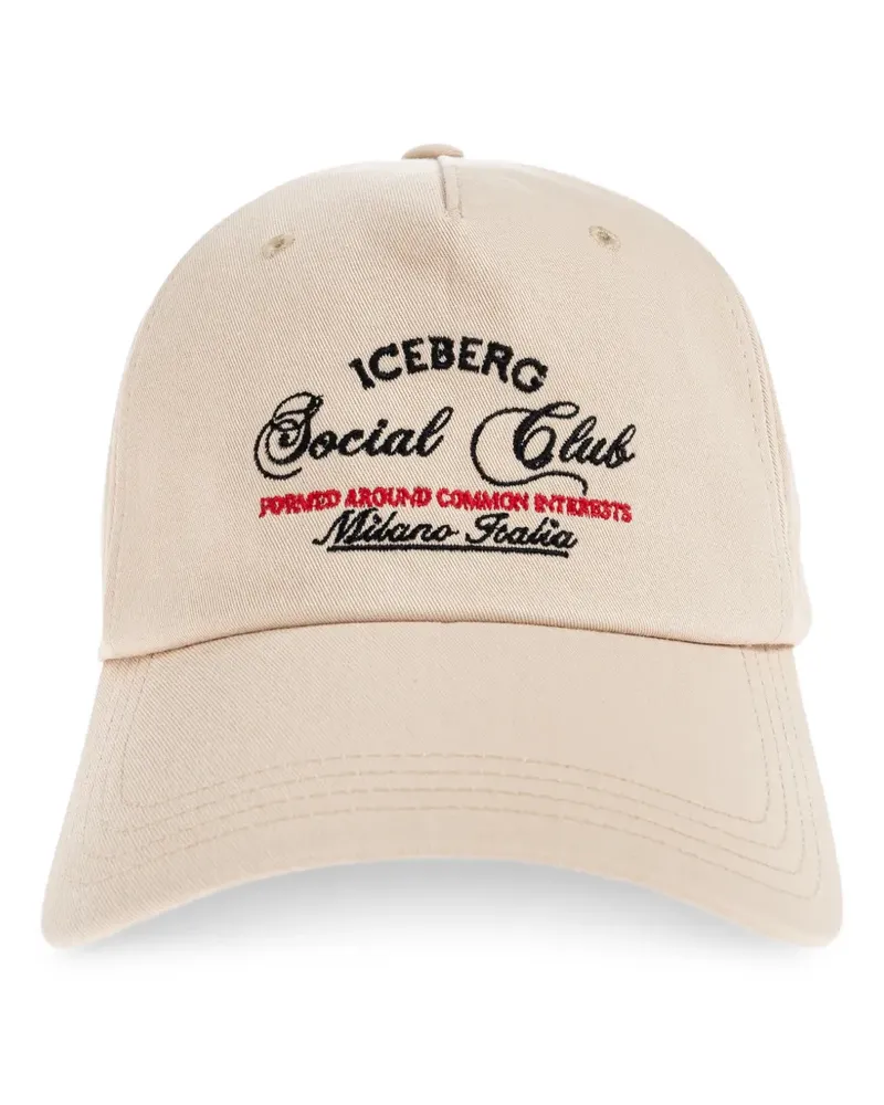 Iceberg logo-embroidered baseball cap - Nude Nude