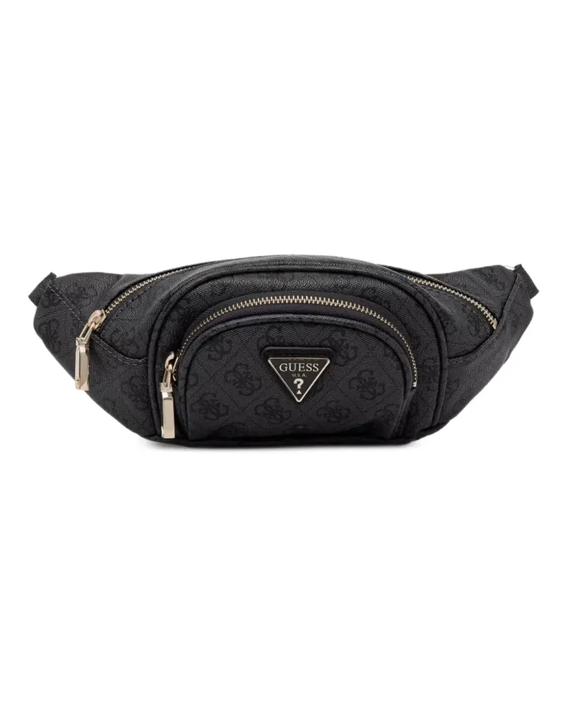 Guess Latona monogram-print belt bag - Schwarz Schwarz