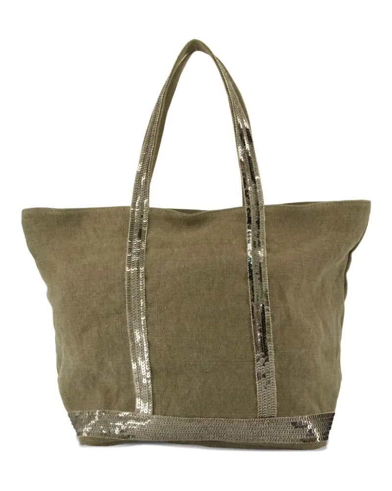 Vanessa Bruno Cabas M Tote Bag mit Paillettenbesatz - Grün Grün