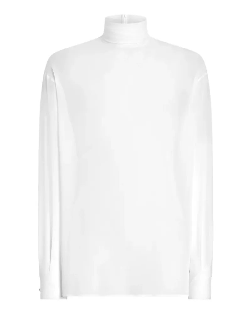 Dolce & Gabbana Georgette-Seidenhemd - Weiß Weiß