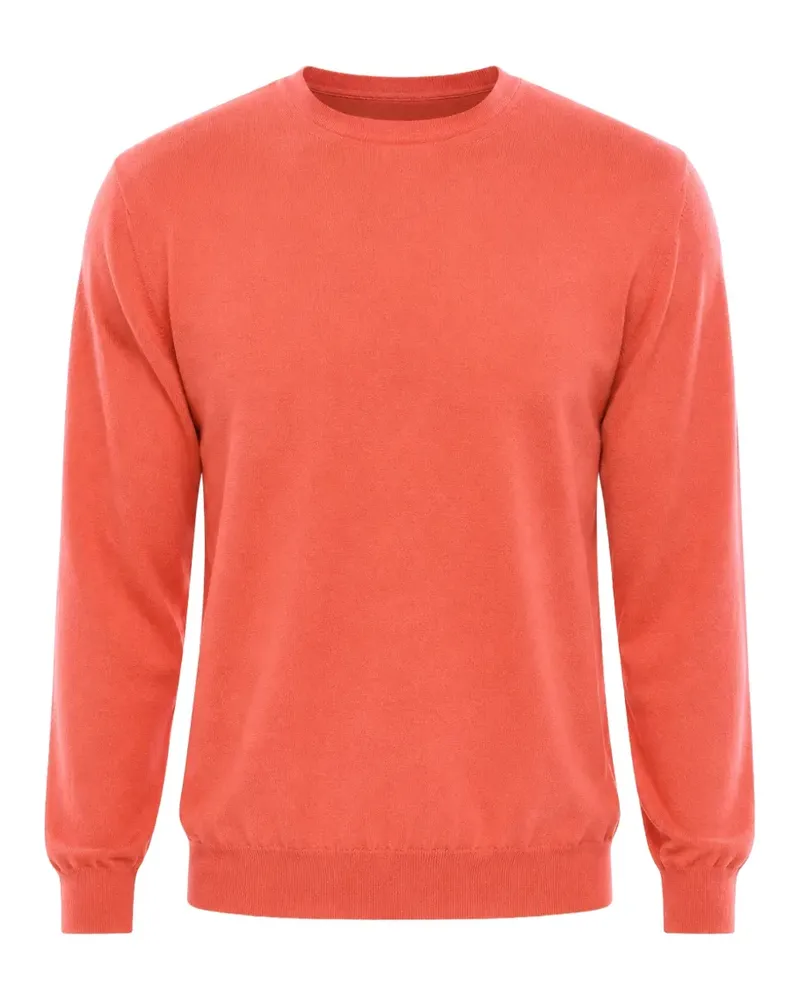 Malo crew-neck wool fine-knit top - Orange Orange