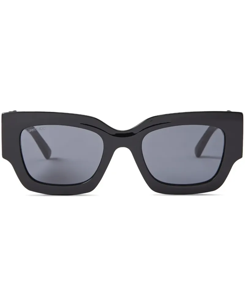 Jimmy Choo Sonnenbrille mit eckigem Gestell - Schwarz Schwarz