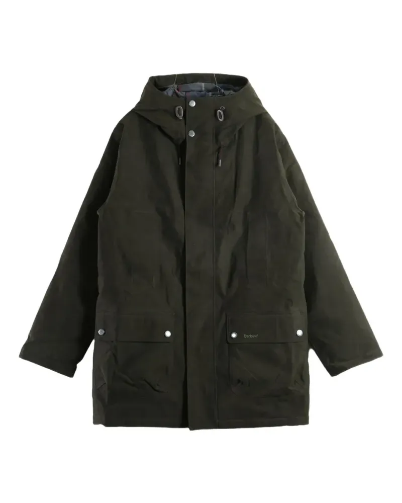 Barbour Northfield hooded waxed coat - Grün Grün