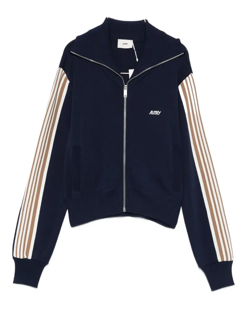 AUTRY Sweatshirtjacke mit Streifendetail - Blau Blau