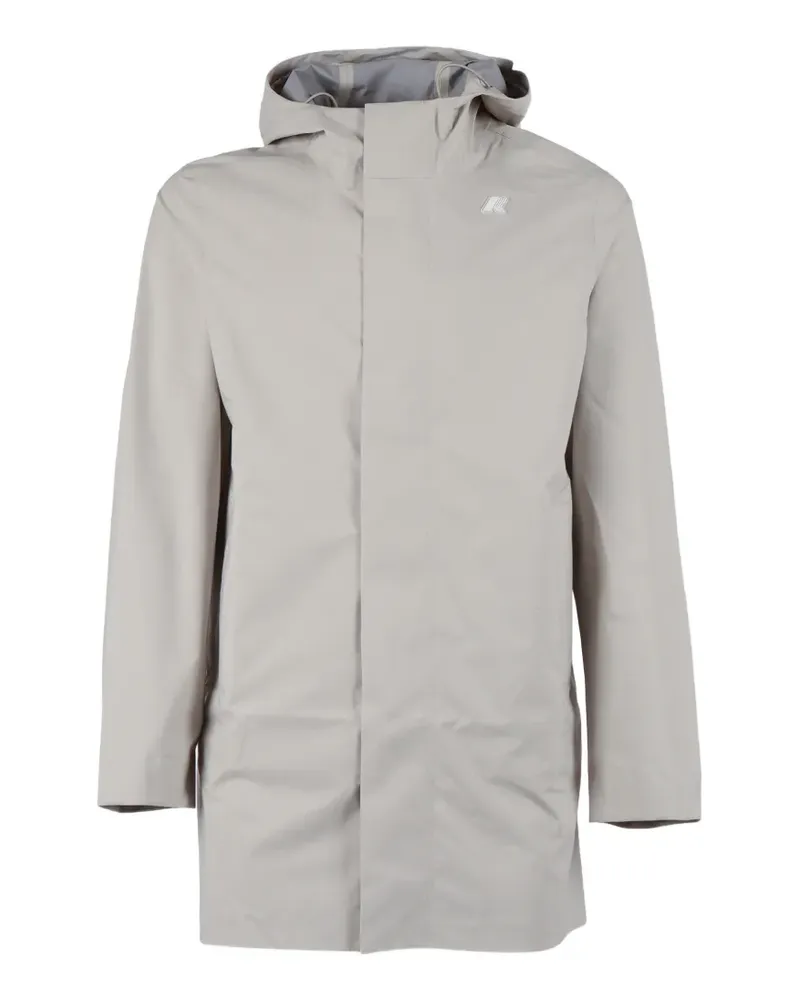 K-Way hooded mid-length coat - Nude Nude