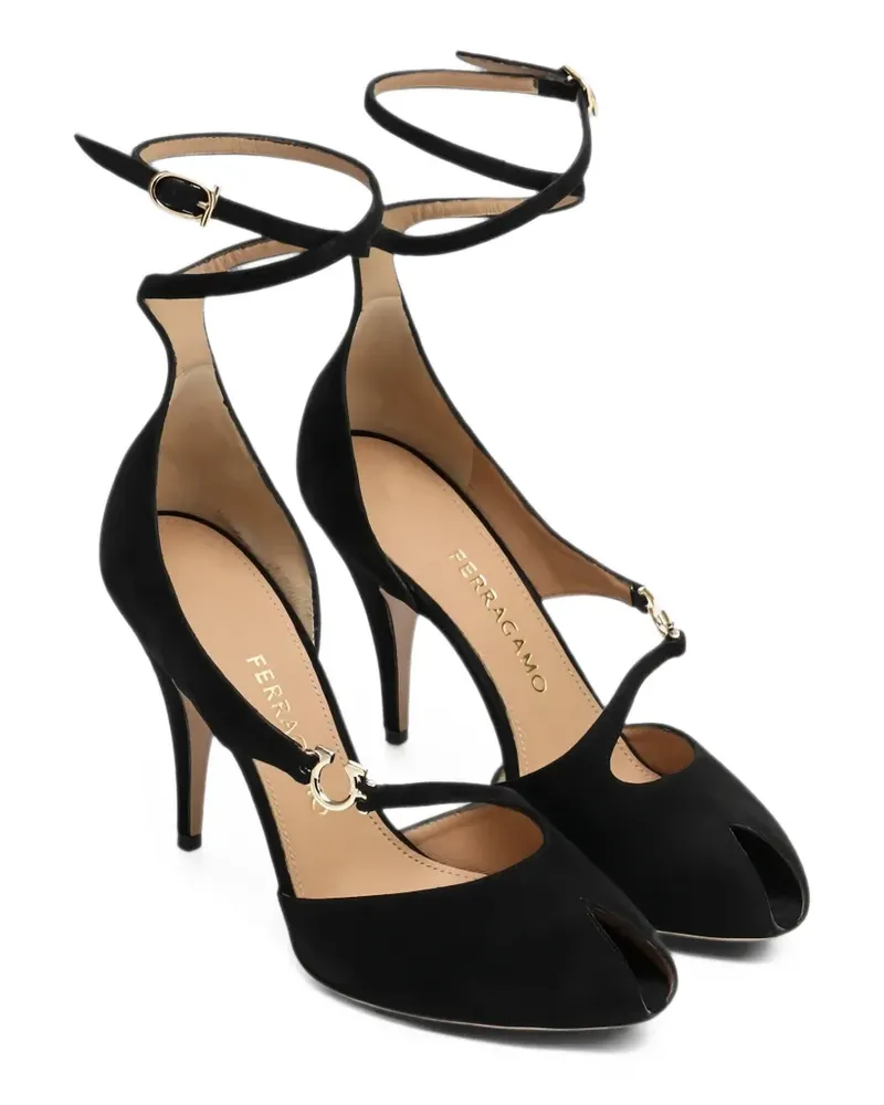 Ferragamo Gancini Pumps mit Knöchelriemen - Schwarz Schwarz