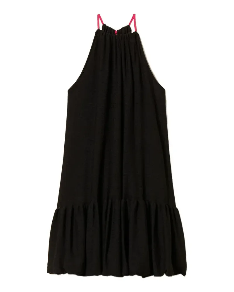 Twin-Set Neckholder-Kleid mit Rüschen - Schwarz Schwarz