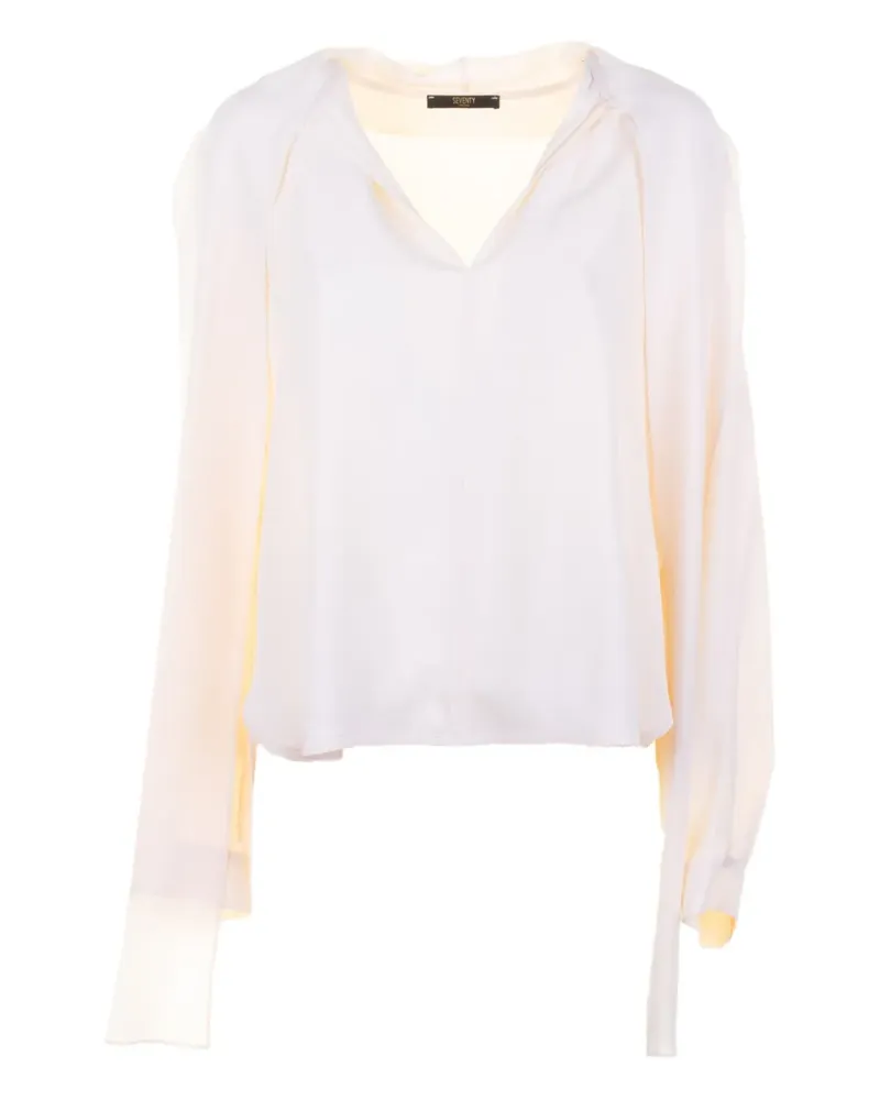 Seventy V-neck split-sleeve top - Weiß Weiß