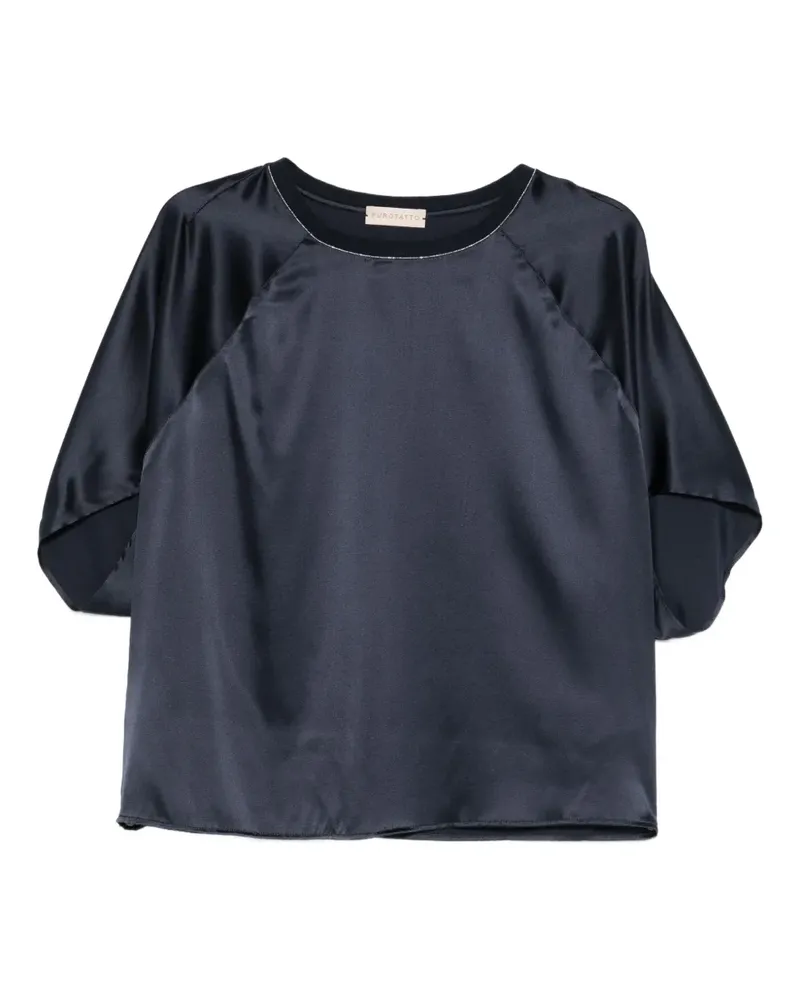 Purotatto T-Shirt mit rundem Ausschnitt - Blau Blau