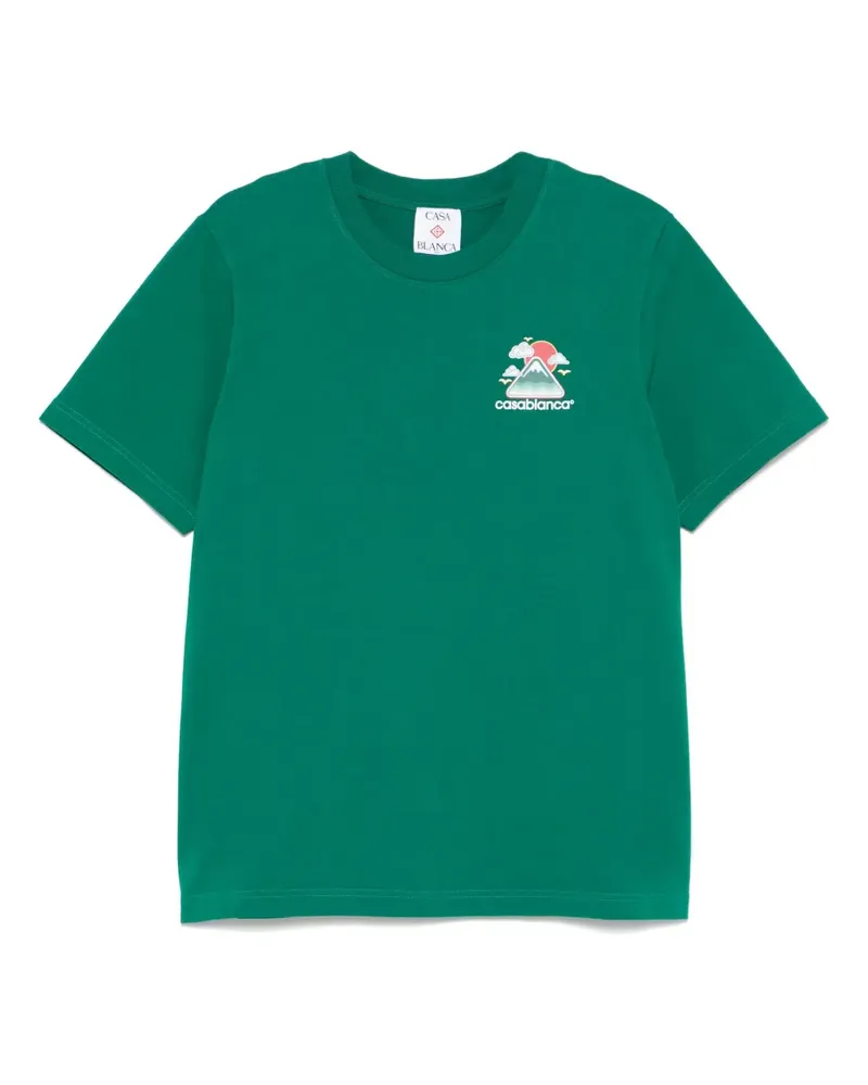 Casablanca Paris Montagne Ondulée T-Shirt - Grün Grün
