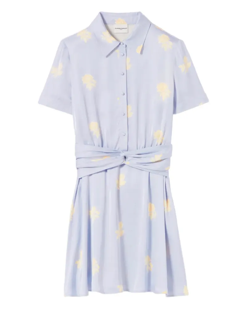 Claudie Pierlot Minikleid mit Blumen-Print - Blau Blau