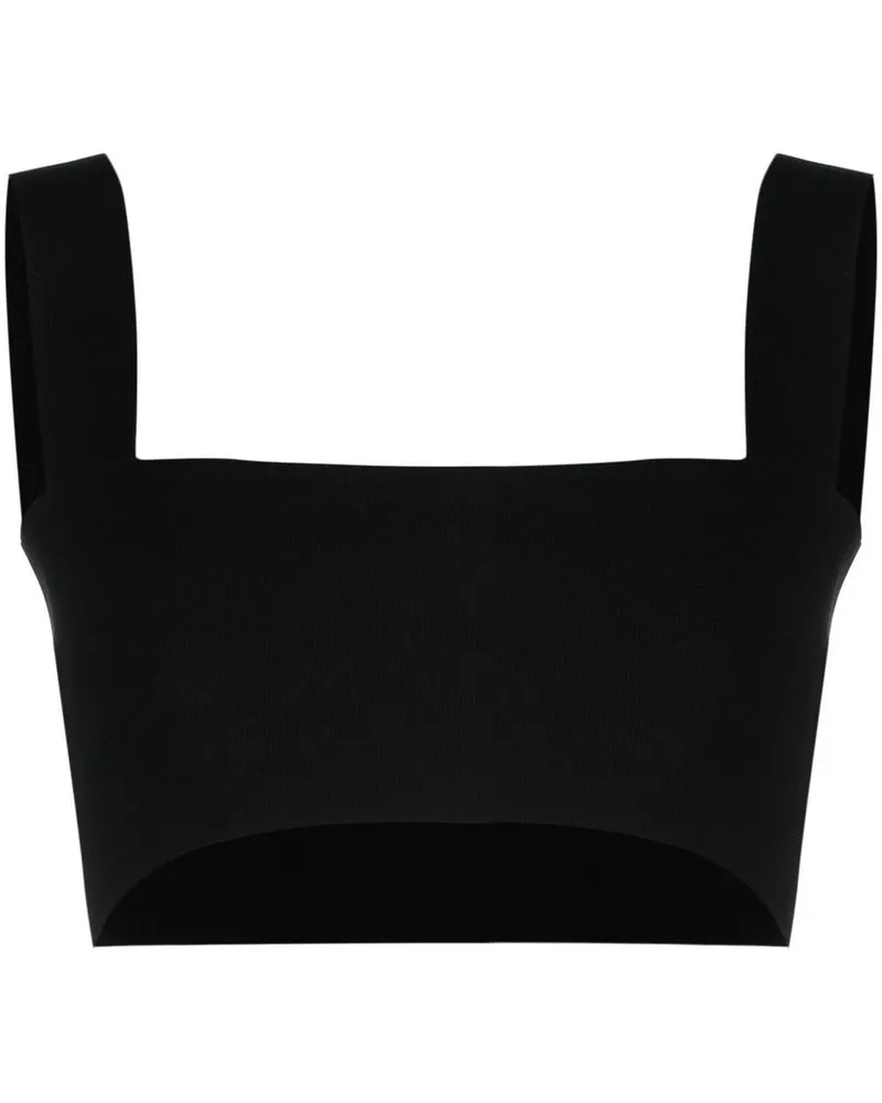 Victoria Beckham Cropped-Top mit eckigem Ausschnitt - Schwarz Schwarz
