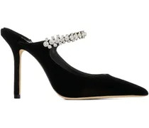 Bing Mules mit Kristallen - Schwarz