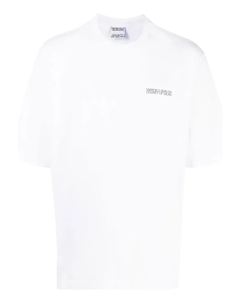 Marcelo Burlon | County of Milan Tempera Cross Over print T-shirt - Weiß Weiß