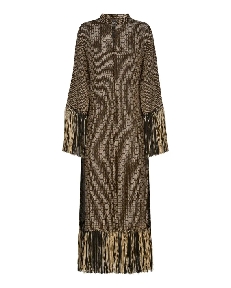 Taller Marmo Tigris Kleid aus Rattan - Schwarz Schwarz