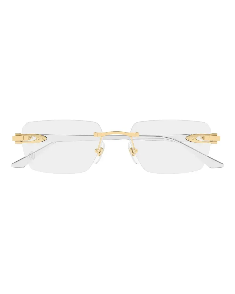 Cartier Rahmenlose Brille mit eckigen Gläsern - Gold Gold