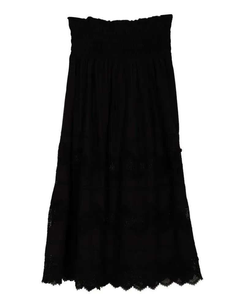 The Great The Rosette crochet-trim midi skirt - Schwarz Schwarz