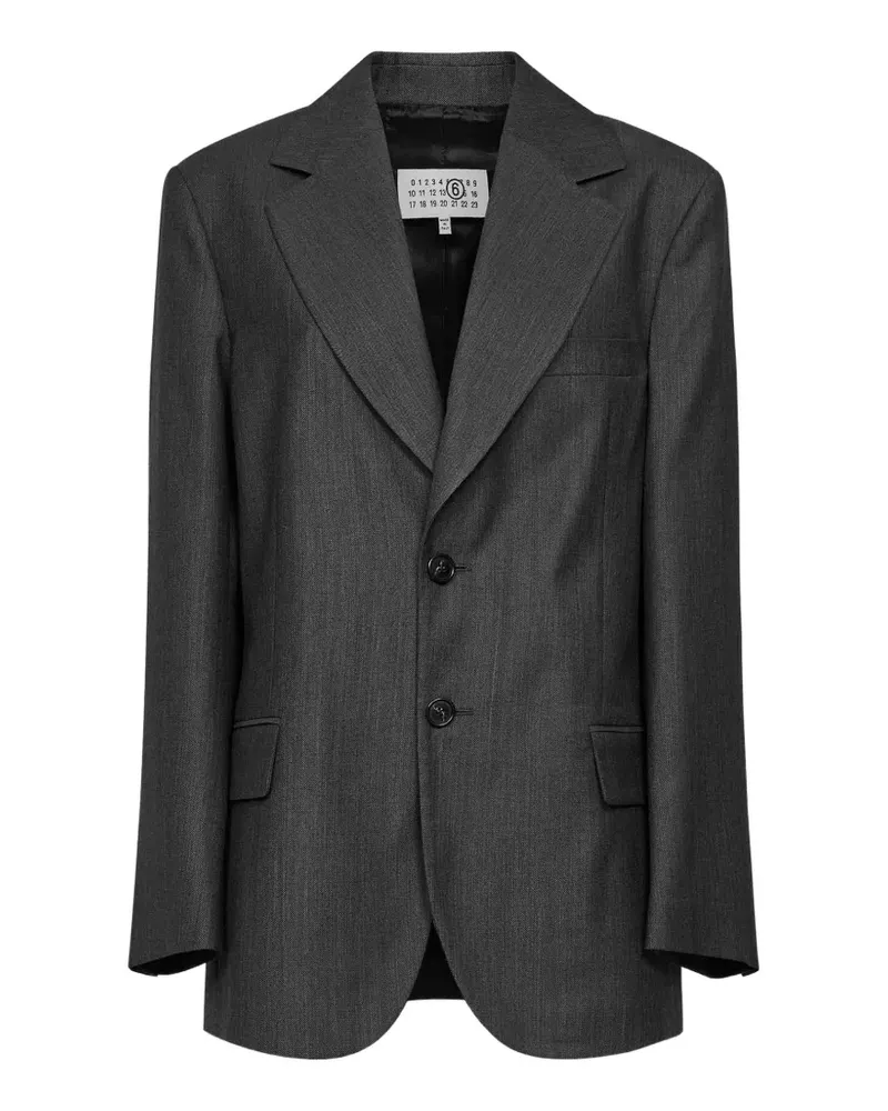 Maison Margiela single-breasted oversized blazer - Grau Grau