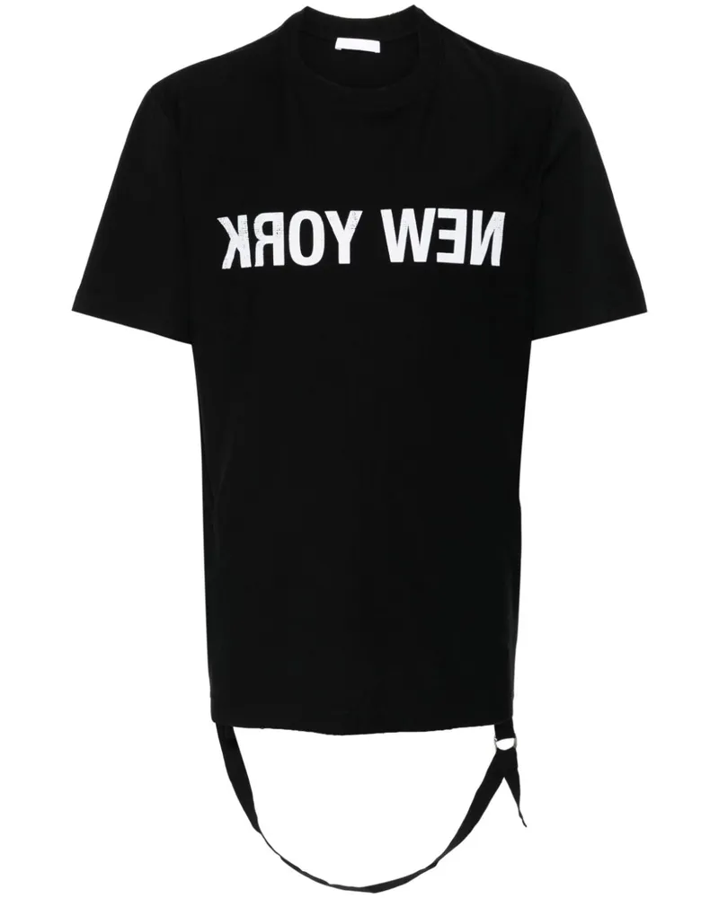 Helmut Lang T-Shirt mit "New York"-Print - Schwarz Schwarz