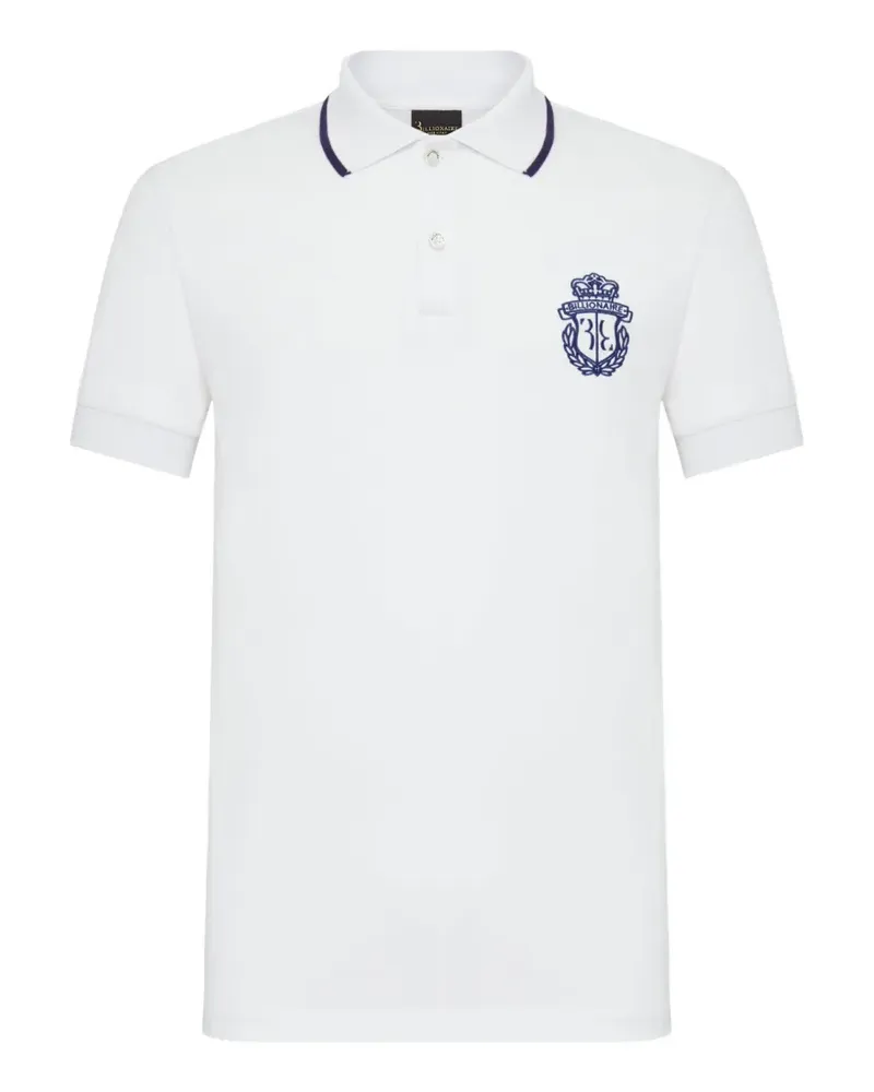 Billionaire Crest-embroidered polo shirt - Weiß Weiß