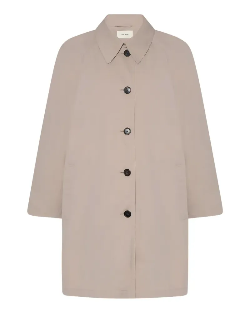 The Row Hawkins raglan-sleeve single-breasted coat - Nude Nude