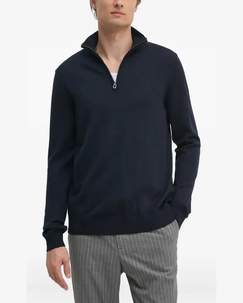 JOOP! quarter-zip long-sleeve sweater - Blau Blau