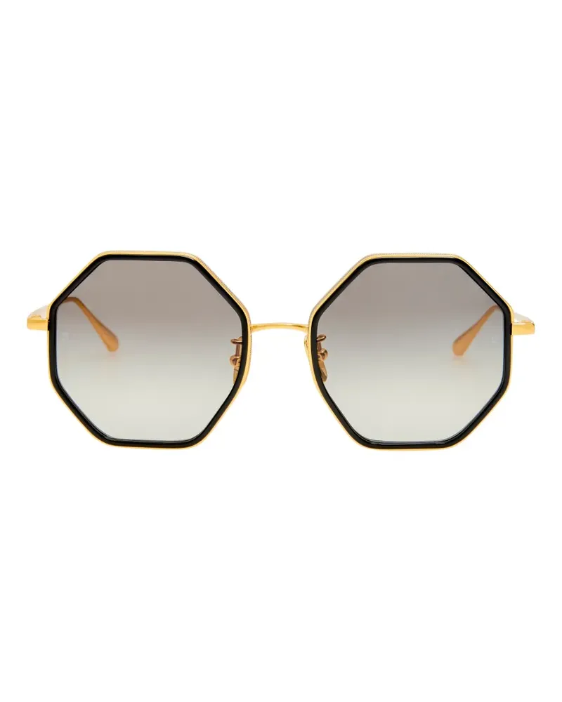 Linda Farrow Coraline geometric-frame sunglasses - Schwarz Schwarz