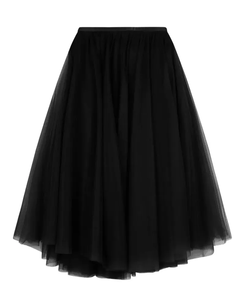 JNBY Mesh-Midirock im Layering-Look - Schwarz Schwarz