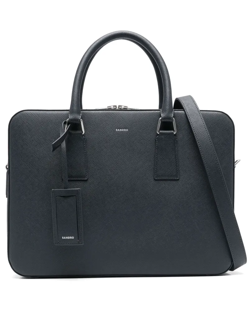 Sandro Aktentasche mit Logo-Print - Blau Blau