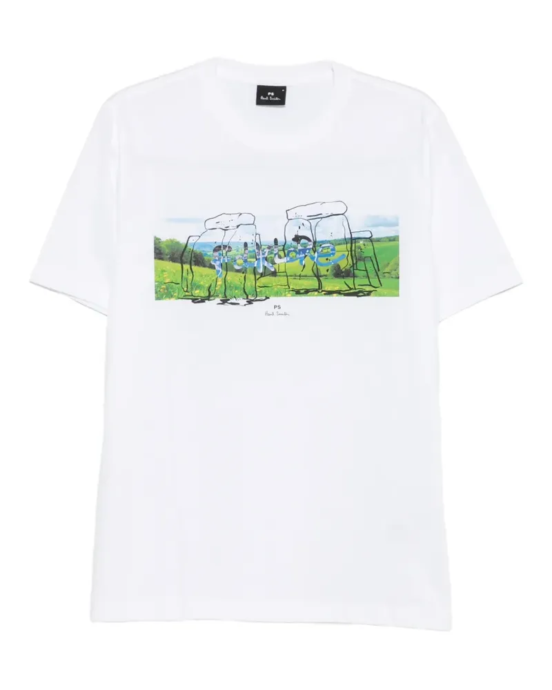 Paul Smith T-Shirt mit Folklore-Print - Weiß Weiß