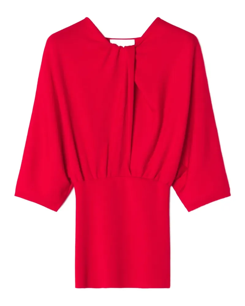 Lanvin Drapierter Pullover mit Dreiviertelärmeln - Rot Rot