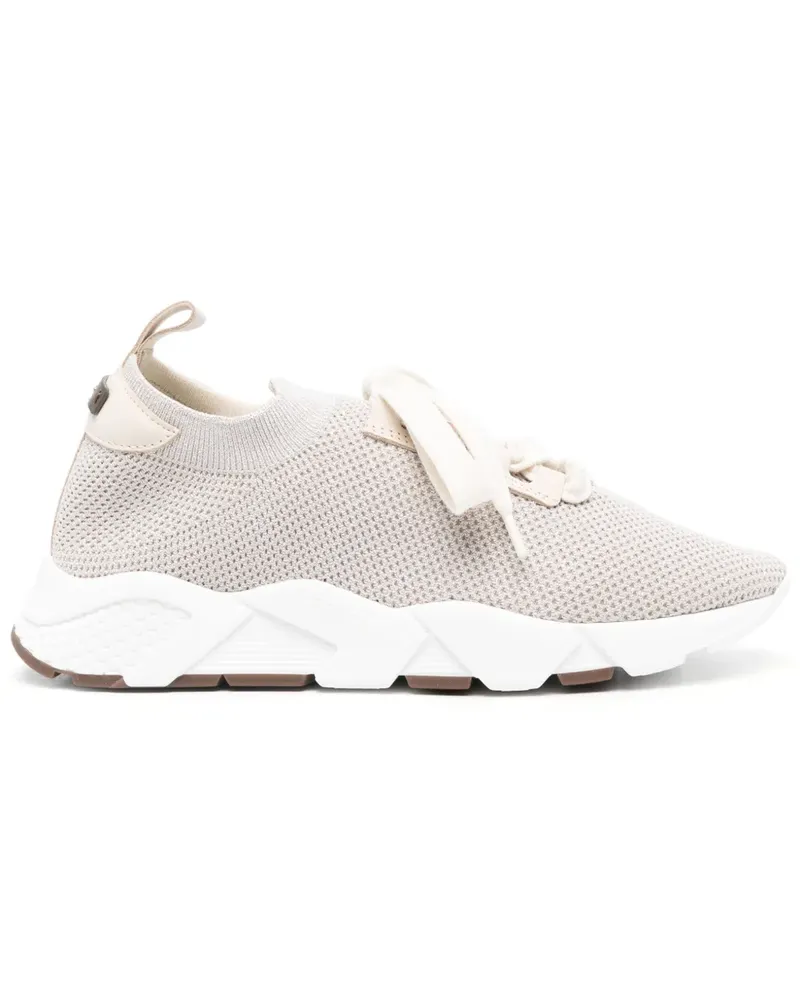 Peserico Gestrickte Lurex-Sneakers - Nude Nude