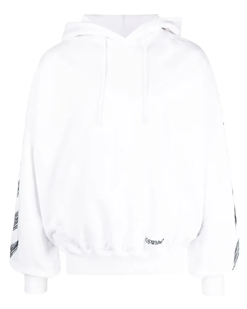 OFF-WHITE Hoodie mit Diag Scribble-Print - Weiß Weiß