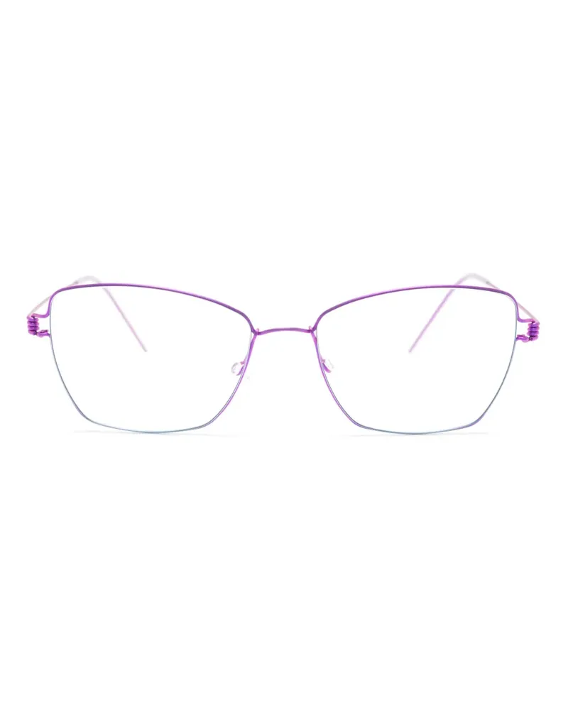 Lindberg Brille mit eckigem Gestell - Violett Violett