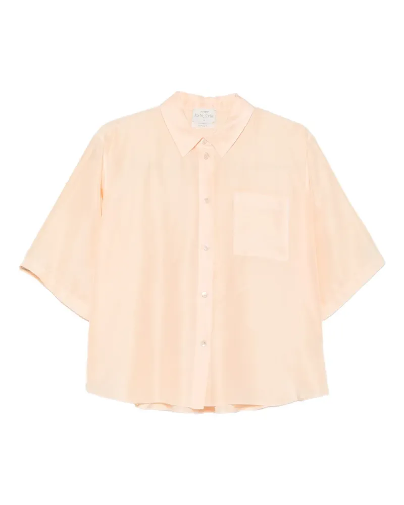 forte_forte habotai silk shirt - Orange Orange