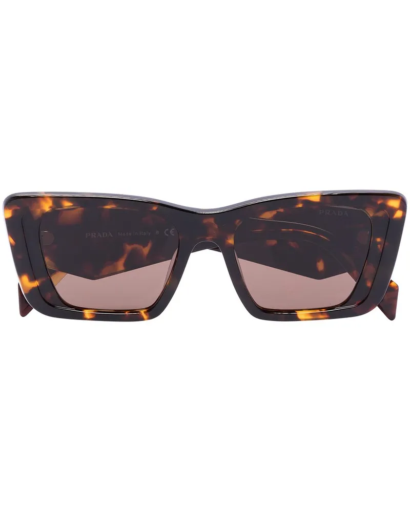Prada Eckige Sonnenbrille - Braun Braun