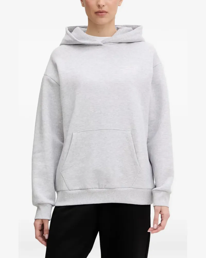 Guess logo-embroidered hoodie - Grau Grau