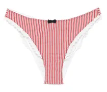 Gestreiftes Bikinihöschen - Rot