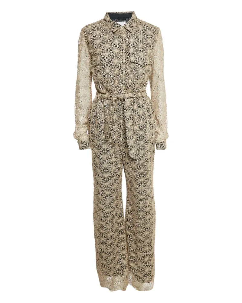 INGIE Paris Jumpsuit mit Spitzendetail - Gelb Gelb