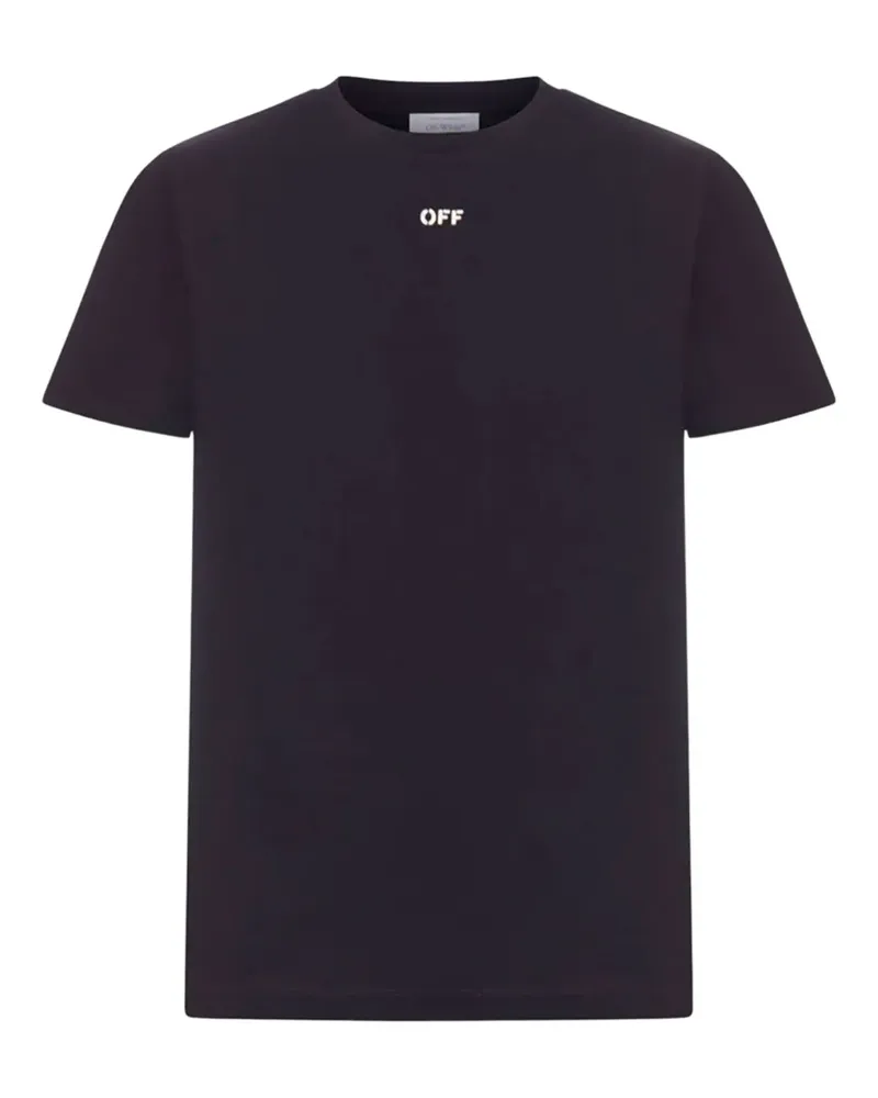 OFF-WHITE T-Shirt mit Logo-Print - Schwarz Schwarz