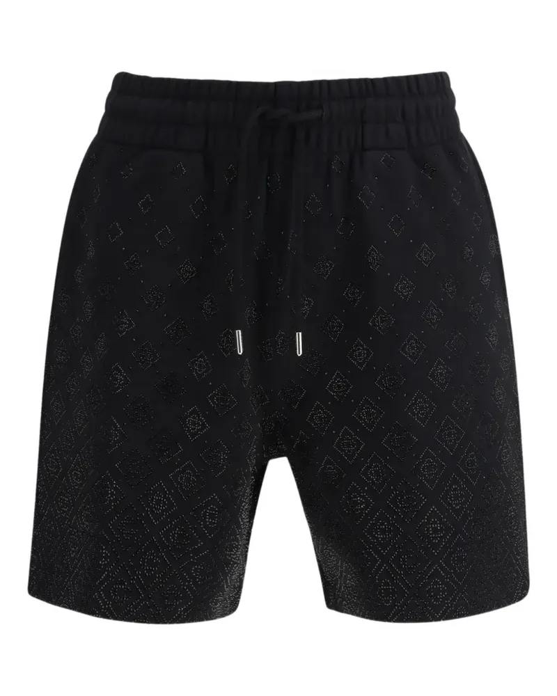Casablanca Paris crystal monogram shorts - Schwarz Schwarz