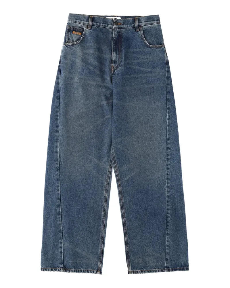MSGM faded wide-leg jeans - Blau Blau