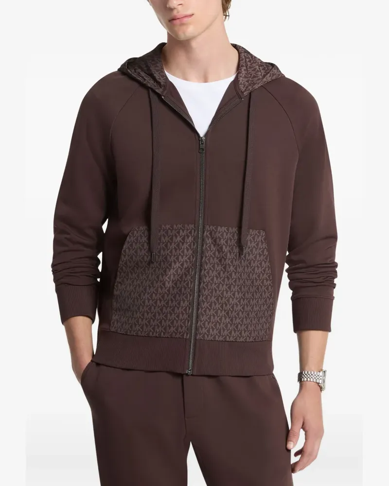 Michael Kors Kapuzenjacke mit Logo-Print - Braun Braun