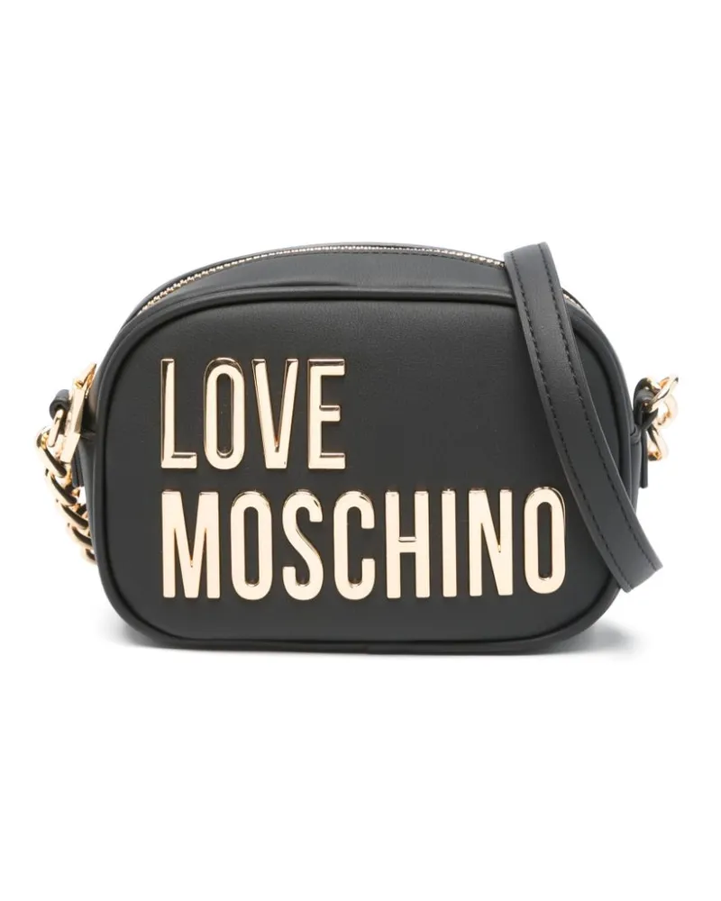 Moschino Umhängetasche mit Logo - Schwarz Schwarz