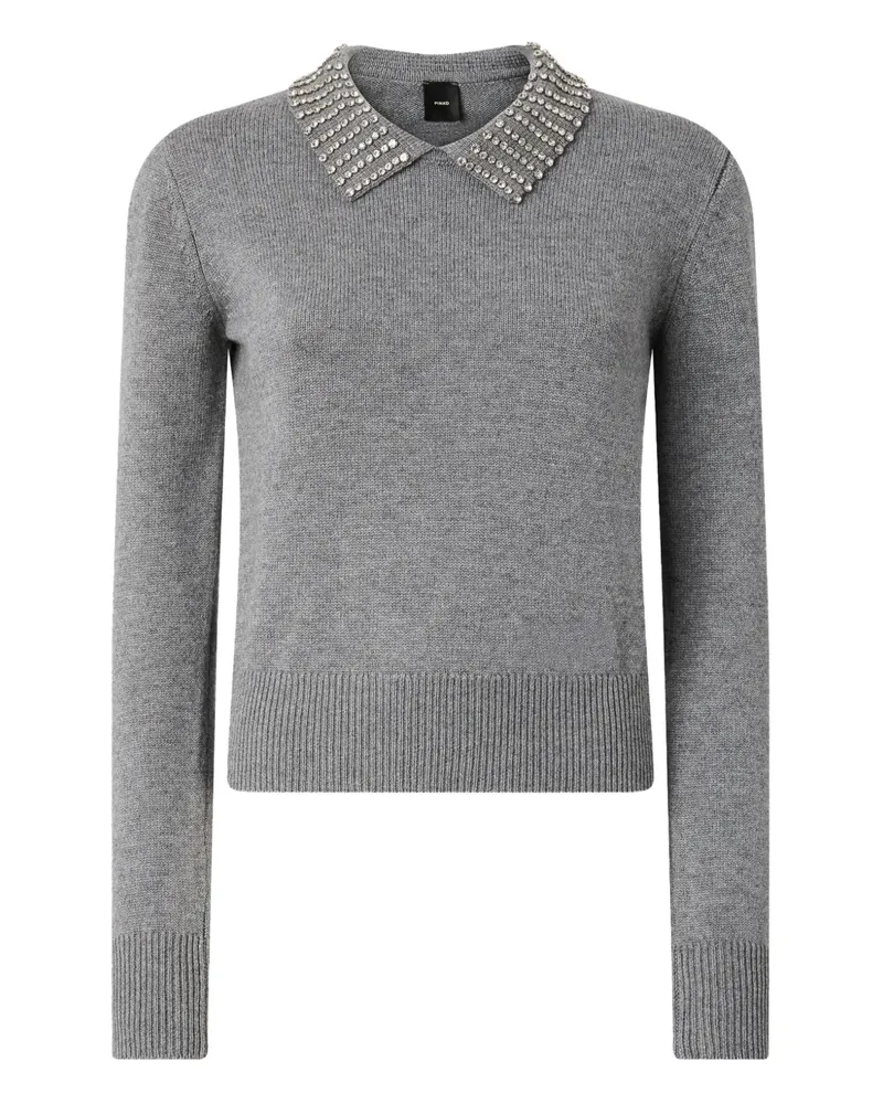 Pinko Verzierter Pullover - Grau Grau
