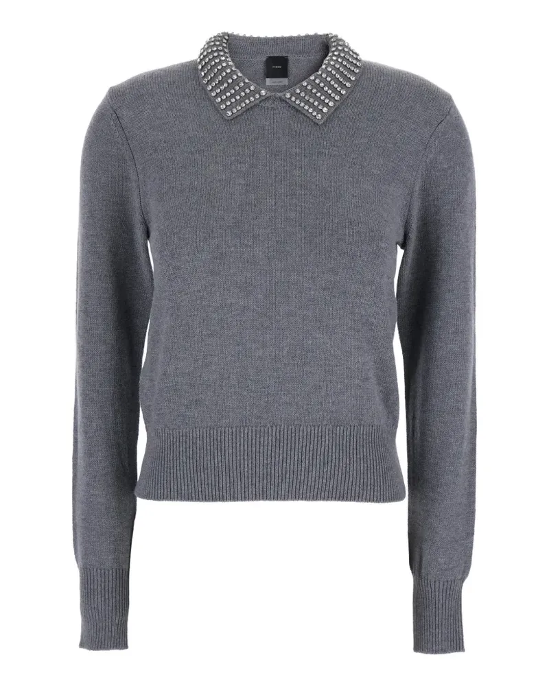 Pinko Verzierter Pullover - Grau Grau