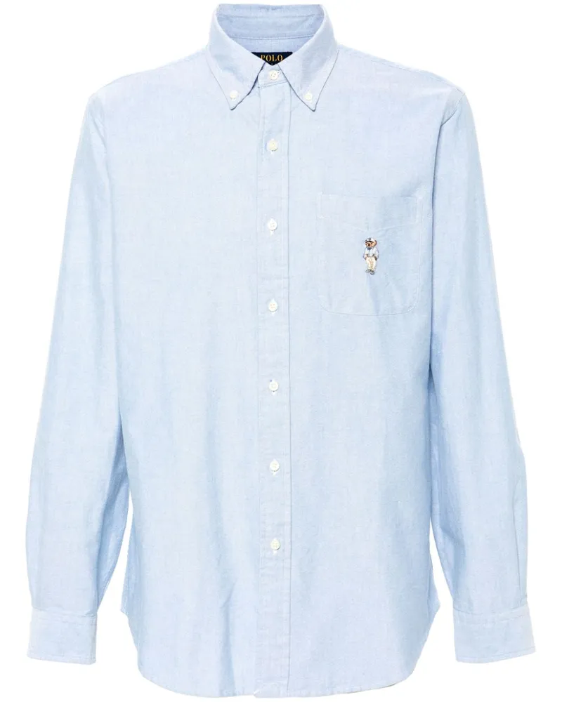 Ralph Lauren Hemd mit Polo Bear-Stickerei - Blau Blau