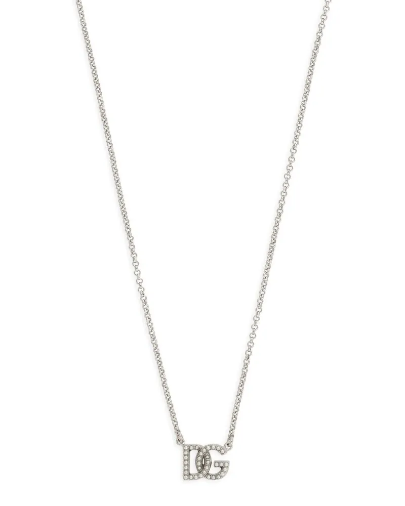 Dolce & Gabbana Halskette mit DG-Logo - Silber Silber